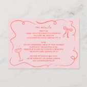 Hand Getrokken Trouwdetails Kaart (Voorkant)