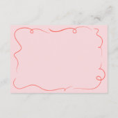 Hand Getrokken Trouwdetails Kaart (Achterkant)