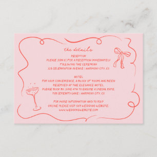  Hand Getrokken Trouwdetails Kaart