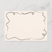 Hand Getrokken Trouwdetails Kaart (Achterkant)