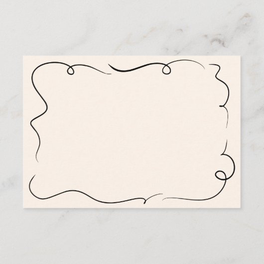  Hand Getrokken Trouwdetails Kaart (Achterkant)