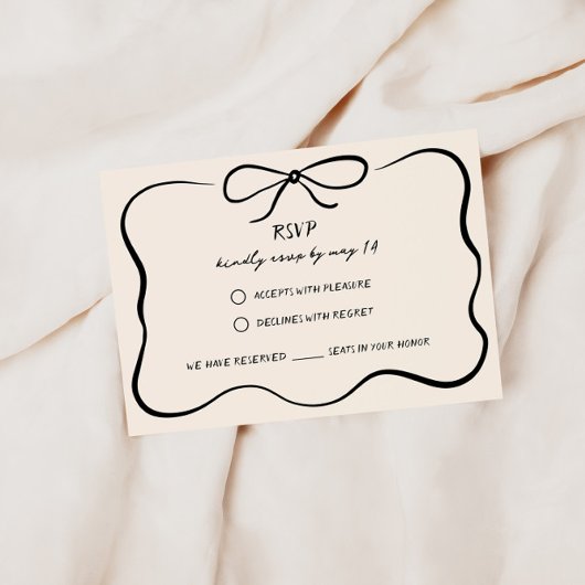 Hand Getrokken Trouwen RSVP Kaart