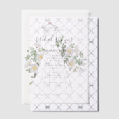 Hand getrokken trouwjurk Floral Vrijgezellenfeest Vellum Uitnodigingen (Offset (Uitnodiging))