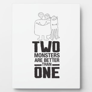 Hand getrokken twee Monster Art Monster Halloween  Fotoplaat