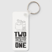 Hand getrokken twee Monster Art Monster Halloween  Sleutelhanger (Achterkant)