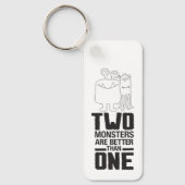 Hand getrokken twee Monster Art Monster Halloween  Sleutelhanger (Voorkant)