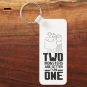 Hand getrokken twee Monster Art Monster Halloween  Sleutelhanger (Voorkant)