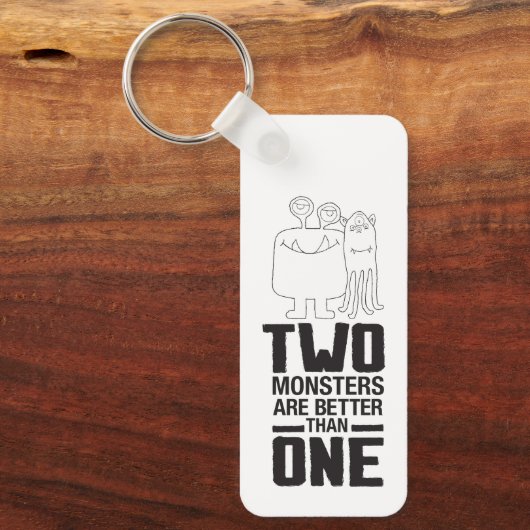 Hand getrokken twee Monster Art Monster Halloween  Sleutelhanger (Voorkant)