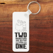 Hand getrokken twee Monster Art Monster Halloween  Sleutelhanger (Achterkant)
