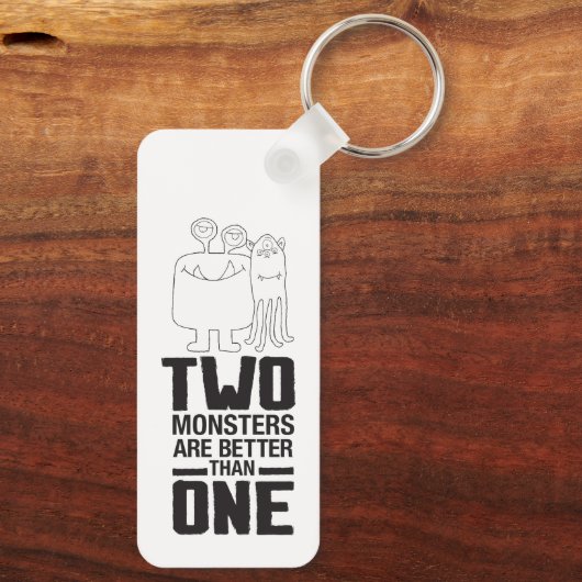 Hand getrokken twee Monster Art Monster Halloween  Sleutelhanger (Achterkant)