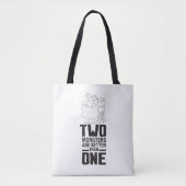 Hand getrokken twee Monster Art Monster Halloween  Tote Bag (Voorkant)
