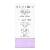 Hand getrokken typografie lavendel bruiloft progra reclamekaart (Achterkant)