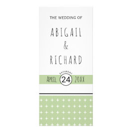 Hand getrokken typografie sage groen bruiloft prog reclamekaart