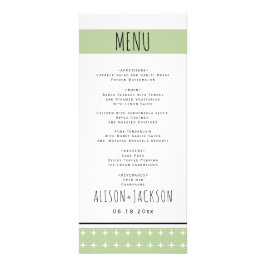 Hand getrokken typografie sage groene bruiloft men reclamekaart