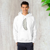Hand getrokken veren minimalistische Natuur Hoodie