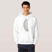 Hand getrokken veren minimalistische Natuur Hoodie (Voorkant volledig)