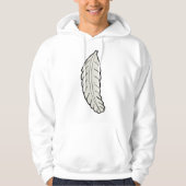 Hand getrokken veren minimalistische Natuur Hoodie (Voorkant)