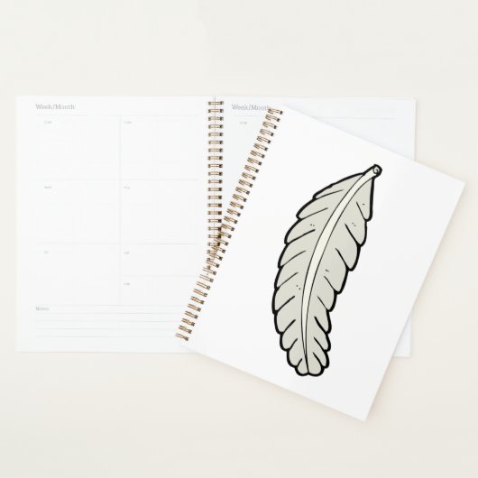 Hand getrokken veren minimalistische Natuur Planner (Display)