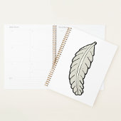 Hand getrokken veren minimalistische Natuur Planner