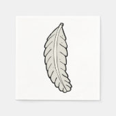 Hand getrokken veren minimalistische Natuur Servet (Voorkant)