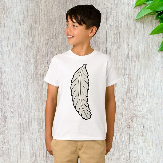 Hand getrokken veren minimalistische Natuur T-shirt