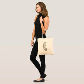 Hand getrokken veren minimalistische Natuur Tote Bag