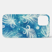 Hand getrokken veren: naadloos patroon Case-Mate iPhone case (Achterkant (horizontaal))