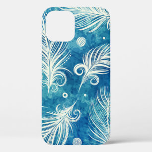 Hand getrokken veren: naadloos patroon Case-Mate iPhone case