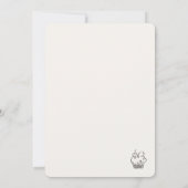 Hand getrokken verjaardag ballon elke leeftijd zwa kaart (Achterkant)