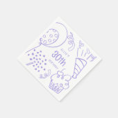 Hand getrokken verjaardagsfeest elke leeftijd Peri Servet (Hoek)