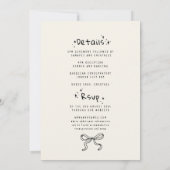 Hand getrokken verlovingsfeest bruiloft kaart (Achterkant)