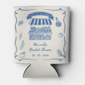 Hand getrokken vers uit de markt Vrijgezellenfeest Blikjeskoeler (Voorkant)