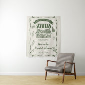 Hand getrokken vers uit de markt Vrijgezellenfeest Wandkleed (In situ)