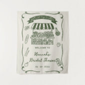 Hand getrokken vers uit de markt Vrijgezellenfeest Wandkleed (Voorkant)