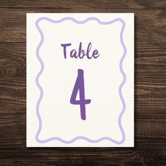 Hand getrokken vet Paarse Vrijgezellenfeest tafel