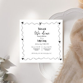 Hand getrokken voordat we gaan dineren repetitie d kaart