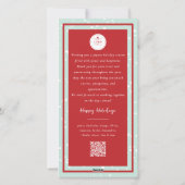 Hand getrokken vreugde kalligrafie gebladerte Foto Feestdagenkaart (Achterkant)