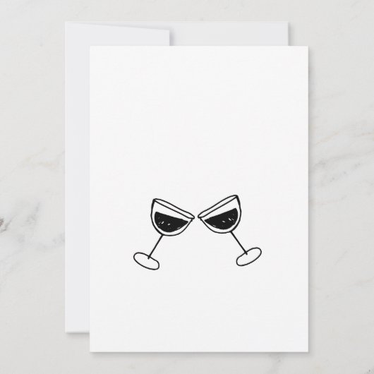 Hand getrokken Vrienden als kerstfeest Kaart (Achterkant)