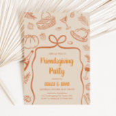 Hand getrokken Vriendschap Herfst Thanksgiving Par Kaart