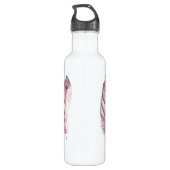 Hand getrokken vrouwelijke roze paarse waterverf v waterfles  (Achterkant)