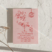 Hand getrokken vuile dertig 30e foto verjaardagsfe kaart