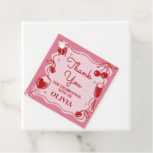 Hand getrokken vuile dertig verjaardag partij plei bedankjes labels (In situ)