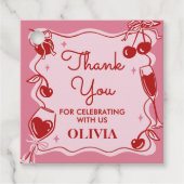 Hand getrokken vuile dertig verjaardag partij plei bedankjes labels (Voorkant)