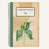 Hand getrokken Wake Robin Gepersonaliseerde Compos Notitieboek (Voorkant)