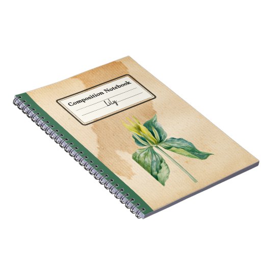 Hand getrokken Wake Robin Gepersonaliseerde Compos Notitieboek (Rechterzijde)