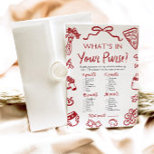 Hand getrokken wat er in uw portemonnee Baby showe Kaart