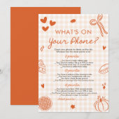 Hand getrokken wat er op uw telefoon Baby shower s Kaart (Voorkant / Achterkant)