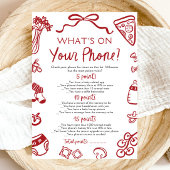 Hand getrokken wat er op uw telefoon Baby shower s Kaart