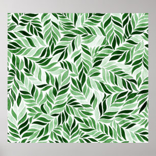 Hand-getrokken Waterverf Abstract Naadloos Patroon Poster
