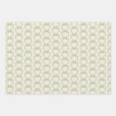 Hand getrokken Waterverf Green Bows Wrapping Paper (Voorkant 2)